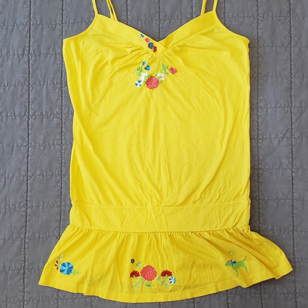 VS Pink Floral Embroidered Top